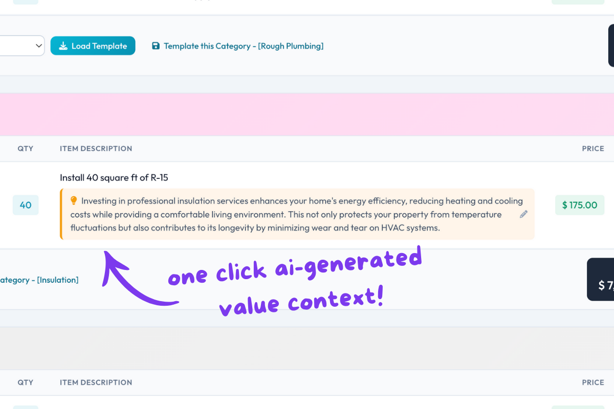 AI value context on estimates